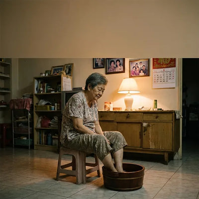 阿姨在泡脚